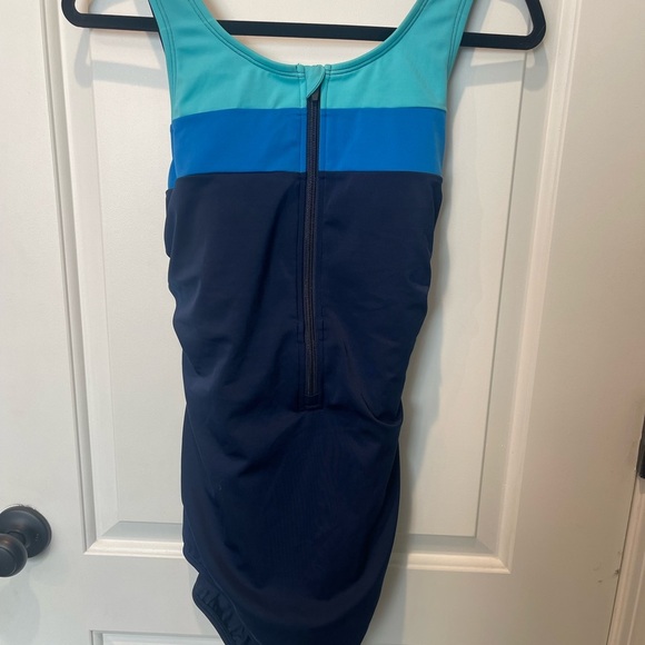 Lands End Blue and Teal Swimsuit - Picture 1 of 3